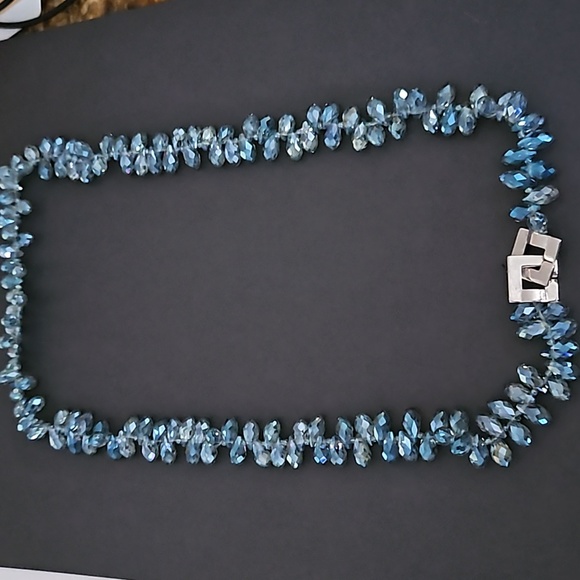 Crystal Blue Necklace - Picture 2 of 3